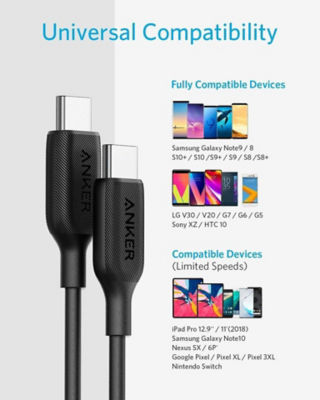 ANKER [Bundle] Anker MagGo Power Bank (10K, Slim) + 312 Powerport 25W USB-C Charger + PowerLine III 3ft USB-C to USB-C Cable 14
