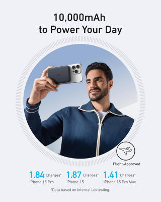 ANKER [Bundle] Anker MagGo Power Bank (10K, Slim) + 312 Powerport 25W USB-C Charger + PowerLine III 3ft USB-C to USB-C Cable 4
