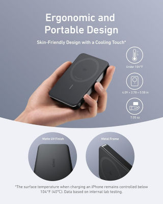 ANKER [Bundle] Anker MagGo Power Bank (10K, Slim) + 312 Powerport 25W USB-C Charger + PowerLine III 3ft USB-C to USB-C Cable 6