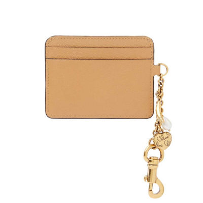 CHLOE Charms Card Holder In Grained Leather Biscotti Beige CH25AP977Q12268 3