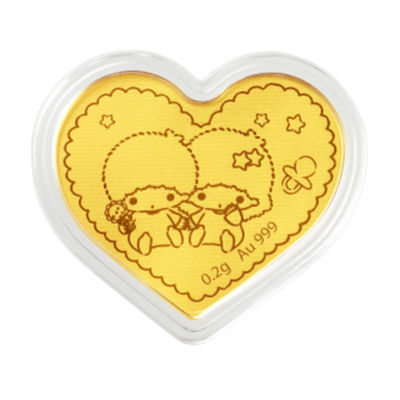 Goldheart 999 Gold 0.2G Sanrio Playtime Characters Little Twin Stars Gold Coin 1