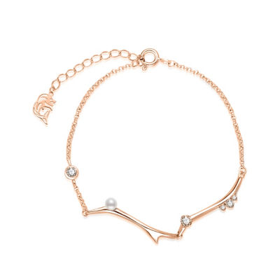 Pearly Lustre Top Grade Freshwater Pearl Bracelets WB00300 | ROSE 1