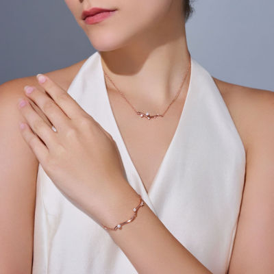 Pearly Lustre Top Grade Freshwater Pearl Bracelets WB00300 | ROSE 5