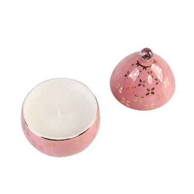 Artitude Home Vela De Huevo Rosa Pink (Jasmine-Saffron-Cedarwood) Scented Ceramic Egg Candle 3
