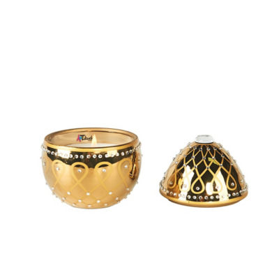 Artitude Home Vela De Huevo Aurora Gold (Spicy Rose-Oud-Sandalwood) Scented Ceramic Egg Candle 3