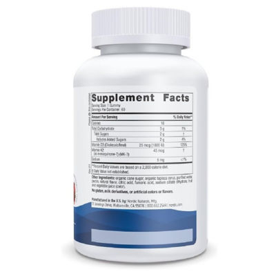 NORDIC NATURALS 维生素 D3+K2 软糖 (60颗) 3