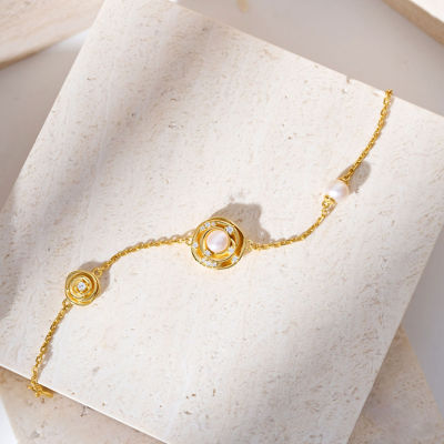 Pearly Lustre Top Grade Freshwater Pearl Bracelets WB00310 | ROSE 4