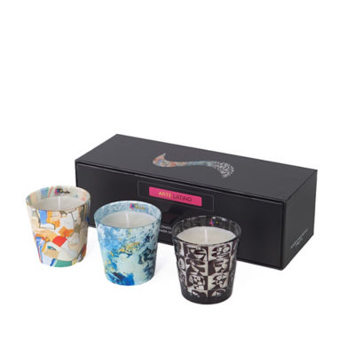 Artitude Home Arte Latino Trio Scented Glass Candle Set 3