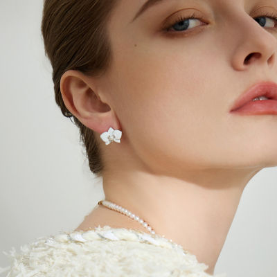 Pearly Lustre Top Grade Freshwater Pearl Earrings WE00780 | ORCHID 5