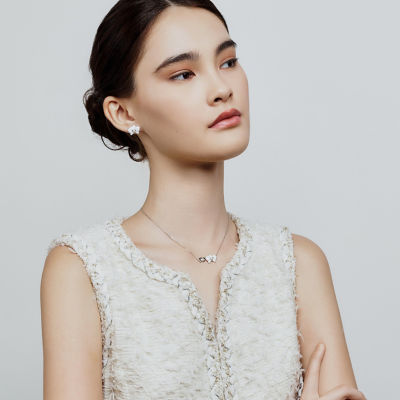 Pearly Lustre Top Grade Freshwater Pearl Earrings WE00780 | ORCHID 6