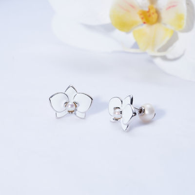 Pearly Lustre Top Grade Freshwater Pearl Earrings WE00780 | ORCHID 8