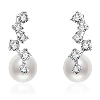 Pearly Lustre Top Grade Freshwater Pearl Earrings WE00809 | STARRY 1