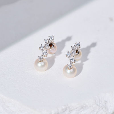 Pearly Lustre Top Grade Freshwater Pearl Earrings WE00809 | STARRY 4