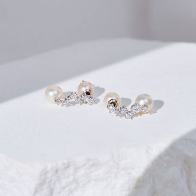 Pearly Lustre Top Grade Freshwater Pearl Earrings WE00809 | STARRY 6