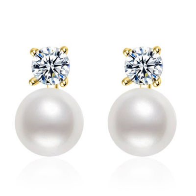 Pearly Lustre Elegant Freshwater Round Pearl Earrings WE00542 1