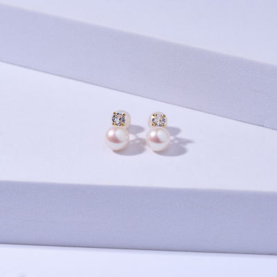 Pearly Lustre Elegant Freshwater Round Pearl Earrings WE00542 2