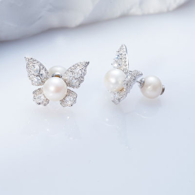 Pearly Lustre Top Grade Freshwater Pearl Earrings WE00723| GARDENS 2