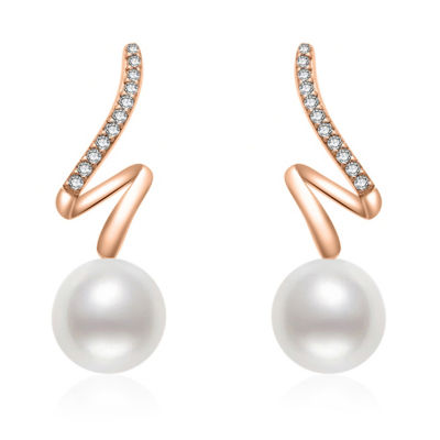 Pearly Lustre Top Grade Freshwater Pearl Earrings WE00689 | S Collection 1