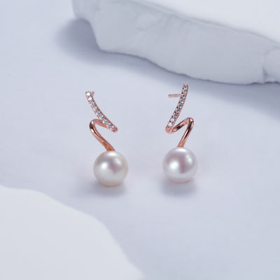 Pearly Lustre Top Grade Freshwater Pearl Earrings WE00689 | S Collection 2