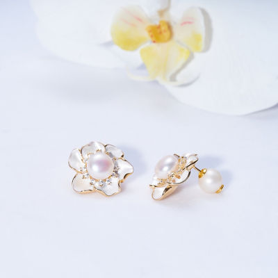 Pearly Lustre Top Grade Freshwater Pearl Earrings WE00801 | ORCHID 2