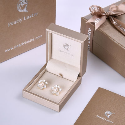 Pearly Lustre Top Grade Freshwater Pearl Earrings WE00801 | ORCHID 9