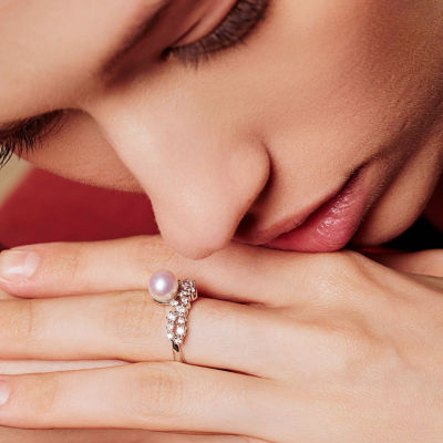 Pearly Lustre Top Grade Freshwater Pearl Ring WR00297 | CELESTE 4