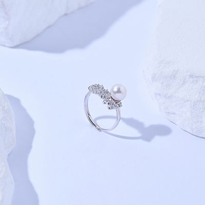 Pearly Lustre Top Grade Freshwater Pearl Ring WR00297 | CELESTE 7