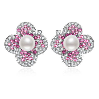 Pearly Lustre Top Grade Freshwater Pearl Earrings WE00933 | BLOOM 1