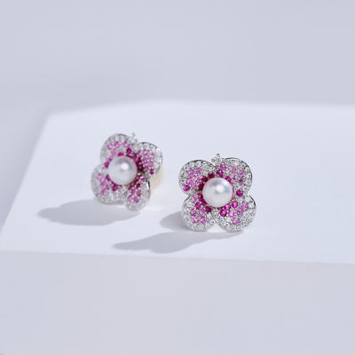 Pearly Lustre Top Grade Freshwater Pearl Earrings WE00933 | BLOOM 5