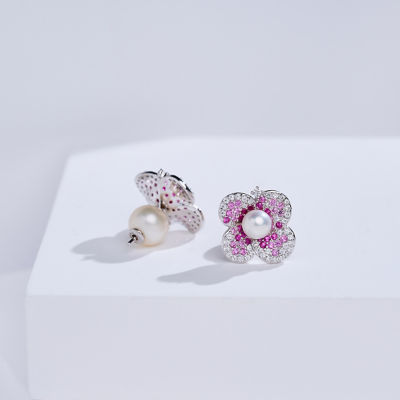 Pearly Lustre Top Grade Freshwater Pearl Earrings WE00933 | BLOOM 7