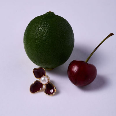 Pearly Lustre Top Grade Freshwater Pearl Earrings WE00840 | ORCHID 6