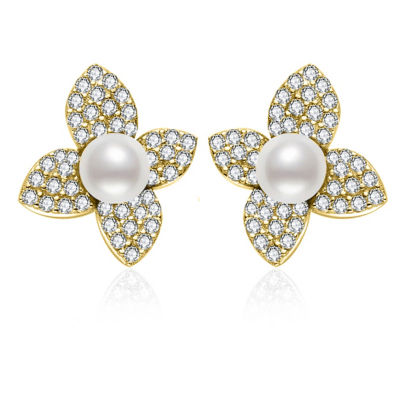 Pearly Lustre Top Grade Freshwater Pearl Earrings WE00844 | BLOOM 1
