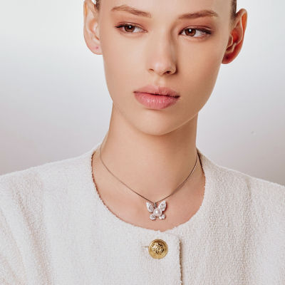 Pearly Lustre Freshwater Pearl Necklace WN00670 | BUTTERFLY 5