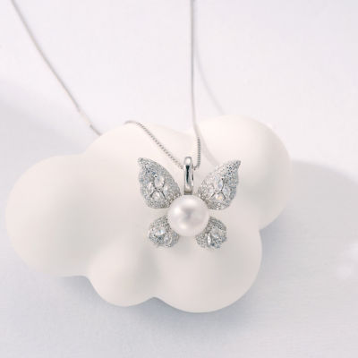 Pearly Lustre Freshwater Pearl Necklace WN00670 | BUTTERFLY 6