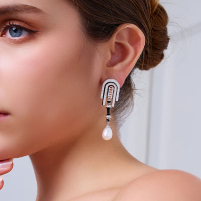 Pearly Lustre Top Grade Freshwater Pearl Earrings WE00969 | DECO 6
