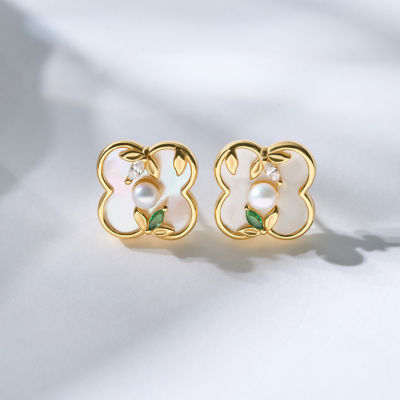 Pearly Lustre Top Grade Freshwater Pearl Earrings WE00853 | PERANAKAN 2