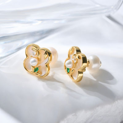 Pearly Lustre Top Grade Freshwater Pearl Earrings WE00853 | PERANAKAN 6