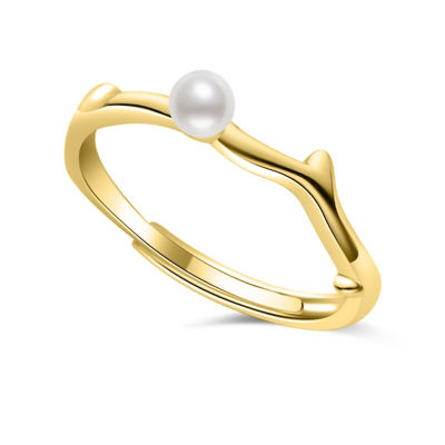 Pearly Lustre Top Grade Freshwater Pearl Ring WR00315 | ROSE 1