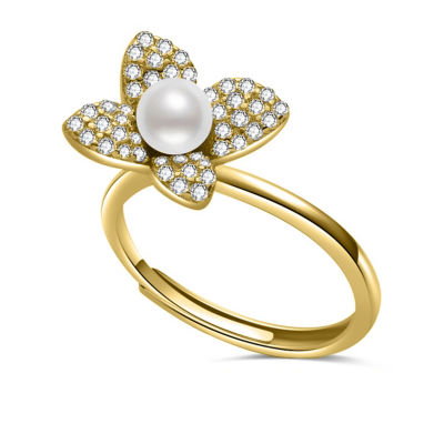 Pearly Lustre Top Grade Freshwater Pearl Rings WR00307 | BLOOM 1