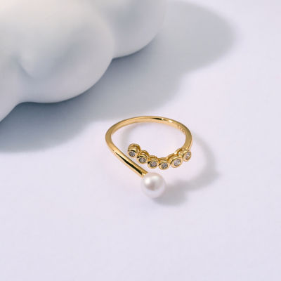 Pearly Lustre Top Grade Freshwater Pearl Ring WR00298 | BUBBLE 2