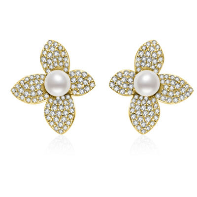 Pearly Lustre Top Grade Freshwater Pearl Earrings WE00843 | BLOOM 1