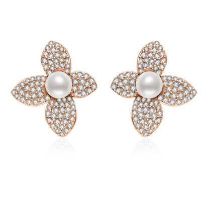 Pearly Lustre Top Grade Freshwater Pearl Earrings WE00839 | BLOOM 1