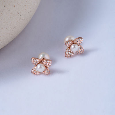 Pearly Lustre Top Grade Freshwater Pearl Earrings WE00839 | BLOOM 2