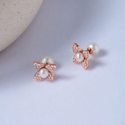 Pearly Lustre Top Grade Freshwater Pearl Earrings WE00839 | BLOOM 4