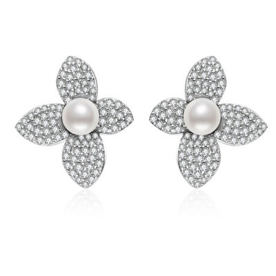 Pearly Lustre Top Grade Freshwater Pearl Earrings WE00830 | BLOOM 1