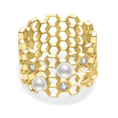 Pearly Lustre Top Grade Freshwater Pearl Ring WR00362 | BEE-LIEVE 1