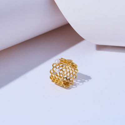 Pearly Lustre Top Grade Freshwater Pearl Ring WR00362 | BEE-LIEVE 6