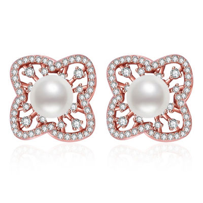 Pearly Lustre Top Grade Freshwater Pearl Earrings WE00974 | PERANAKAN 1