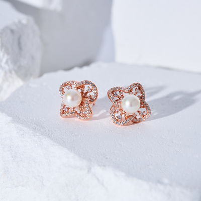 Pearly Lustre Top Grade Freshwater Pearl Earrings WE00974 | PERANAKAN 3