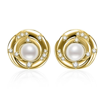 Pearly Lustre Top Grade Freshwater Pearl Earrings WE00944 | ROSE 1
